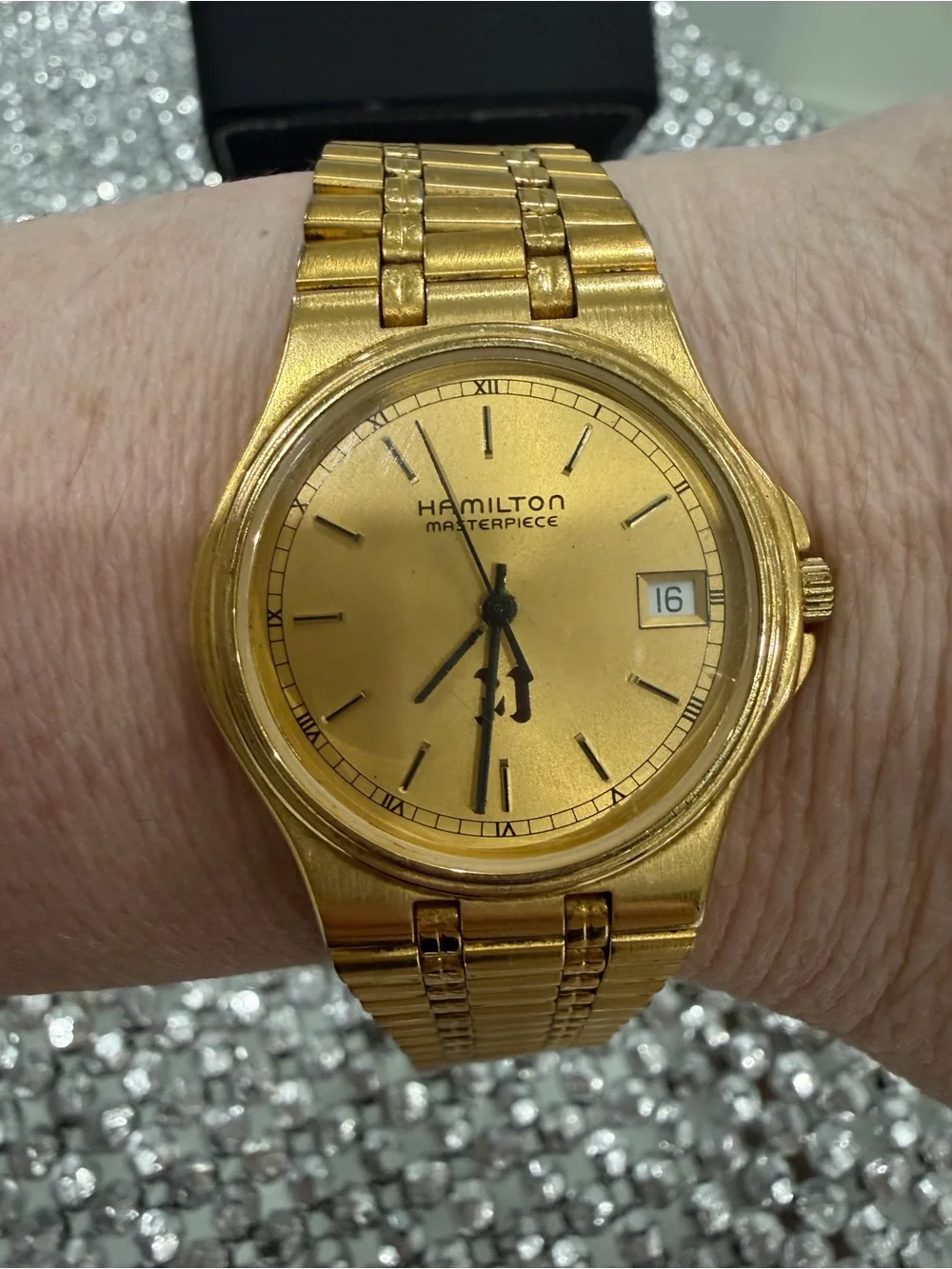 Hamilton Gold-Tone Masterpiece Men's Watch with Date Window